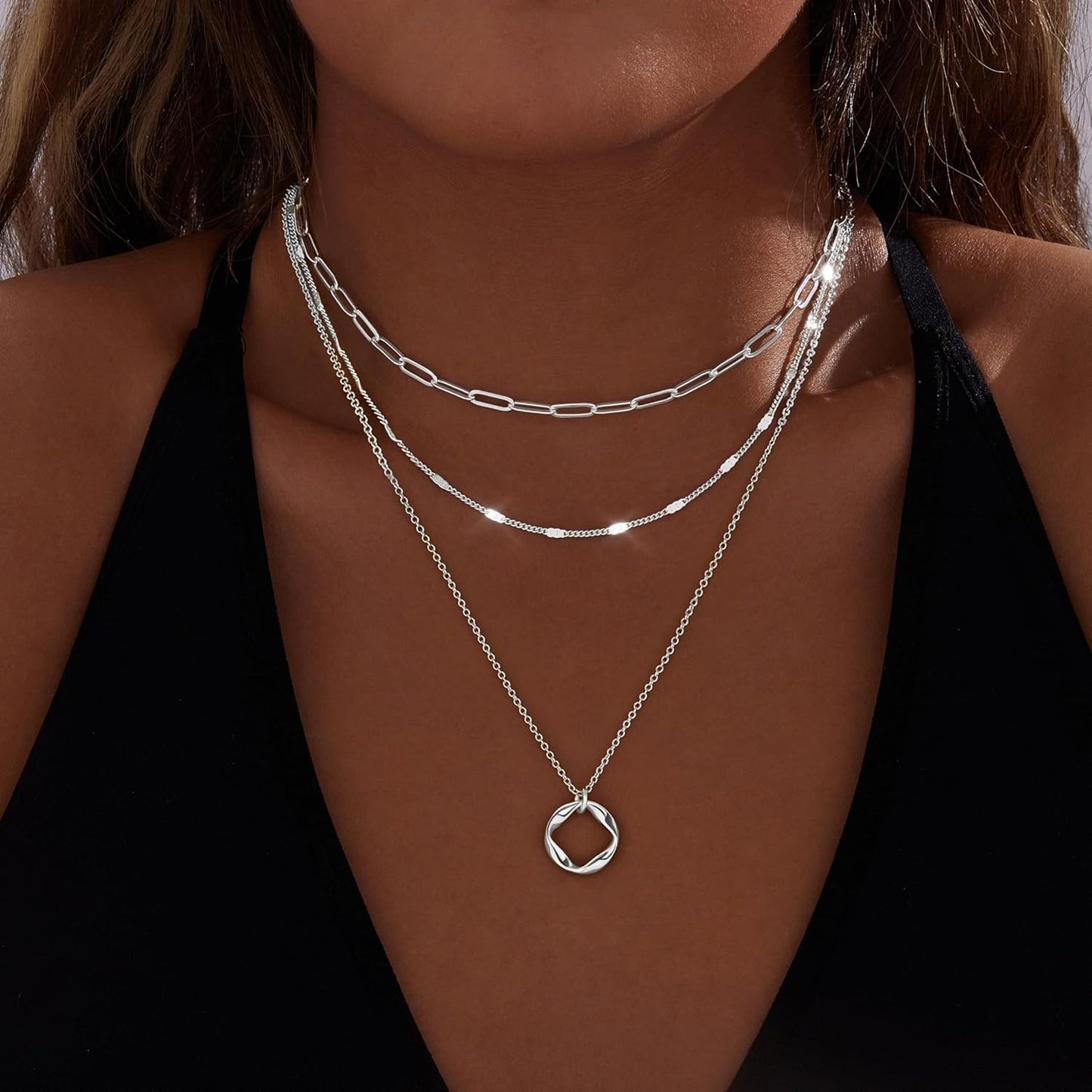 Collier Triple Élégance Argent
