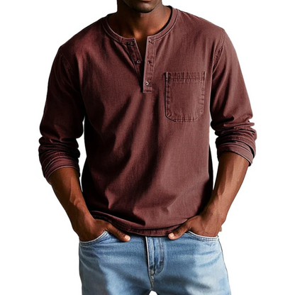 T-shirt homme raglan vintage en coton et lin