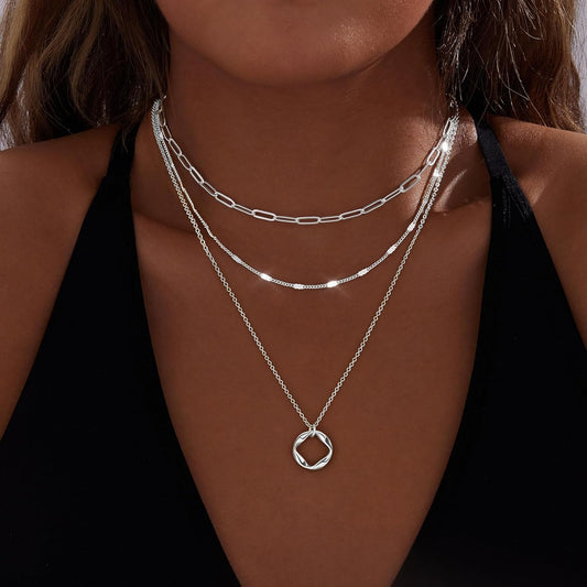 Collier Triple Élégance Argent